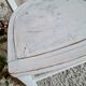 Chaise bistrot en bois ancienne patine blanche