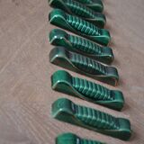 Green ceramic knife holder