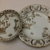 Lot de 11 assiettes  et 11 coupelles en faïence modèle Nankin