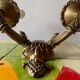 Pair of vintage brass wall sconces
