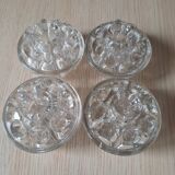 Set of 4 glass flower picks