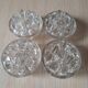 Set of 4 glass flower picks