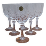 Very Nice Set of 6 Deauville Water Glasses in Bleikristall Crystal