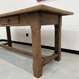 1950s farmhouse table in oak and walnut