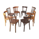 Ensemble de 8 chaises bistrot dépareillées