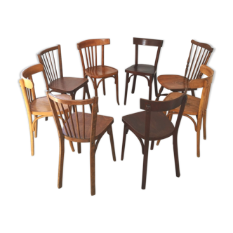 Set of 8 chairs Bistro mismatched