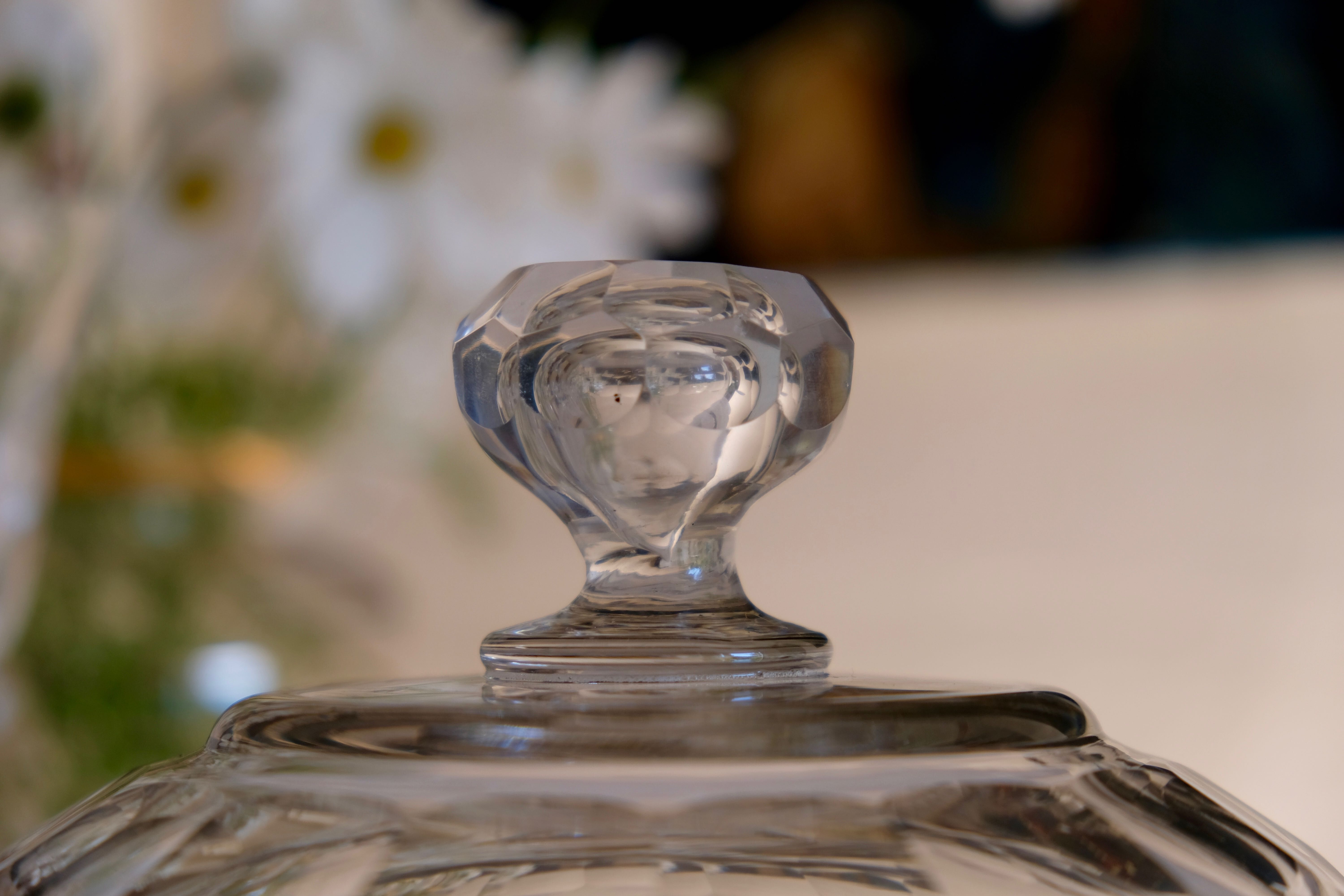 Carved crystal cheese bell
