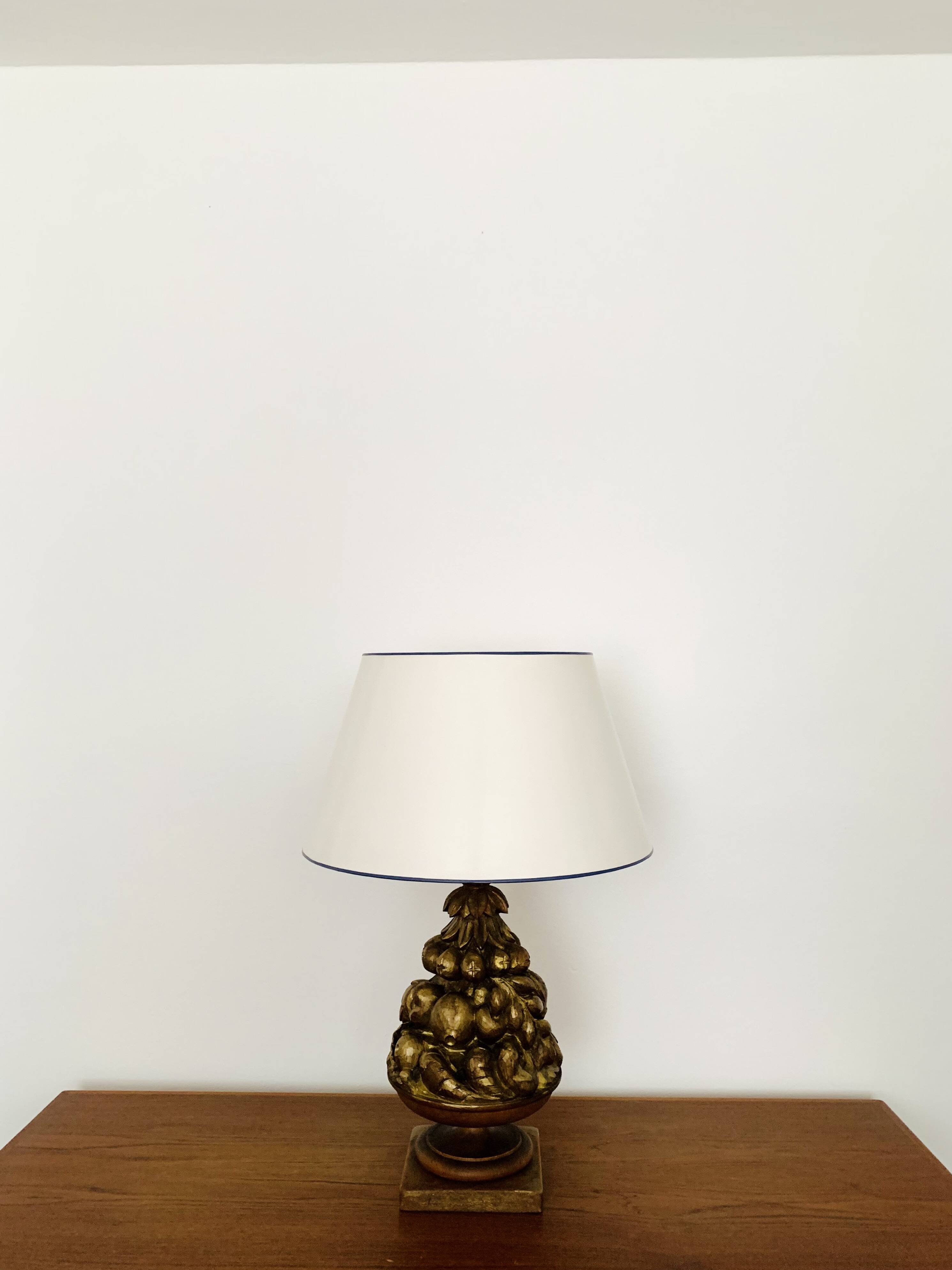 Wooden Hollywood Regency Table Lamp
