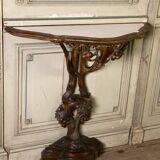 Console en bois sculpté et doré, Italie du Nord, XIXème siècle