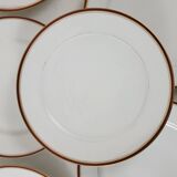 6 assiettes plates porcelaine blanche