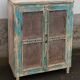 Small pantry buffet in old wood with mesh doors