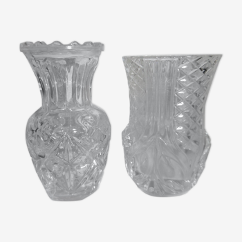 Vintage vases cut crystal