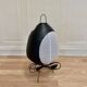 Lampe noire "design papier et métal".