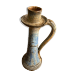 Blue ceramic candle holder