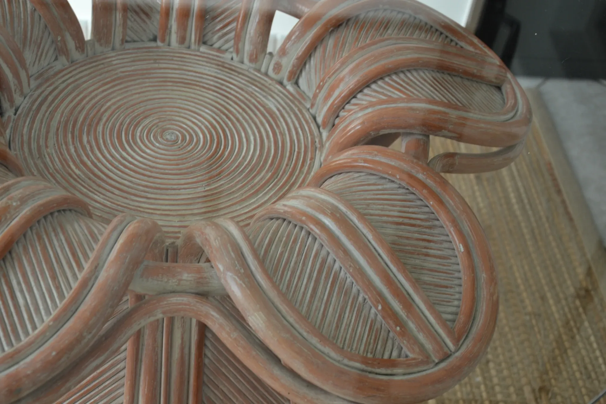 Bamboo rattan flower table Vivai Del Sud