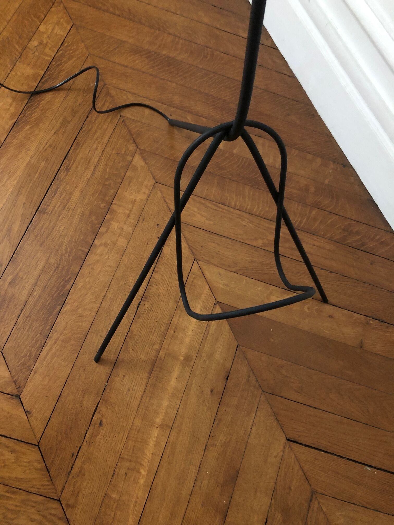 Tripod floor lamp and magazine door 1950