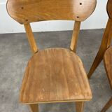 Pair of Luterma bistro chairs, wood, 1950s