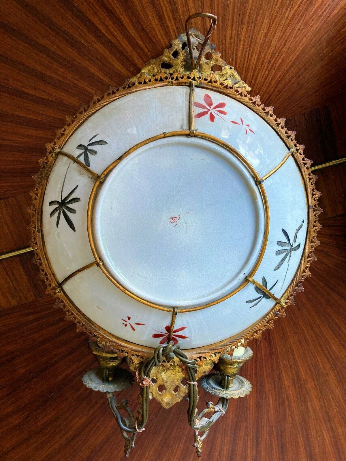 Pair of porcelain sconces from The Meiji period