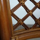 Rattan set with table and two armchairs.