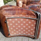 full leather sofa IPE spa Italian design 70s