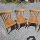 6 Luterma curved wooden bistro chairs