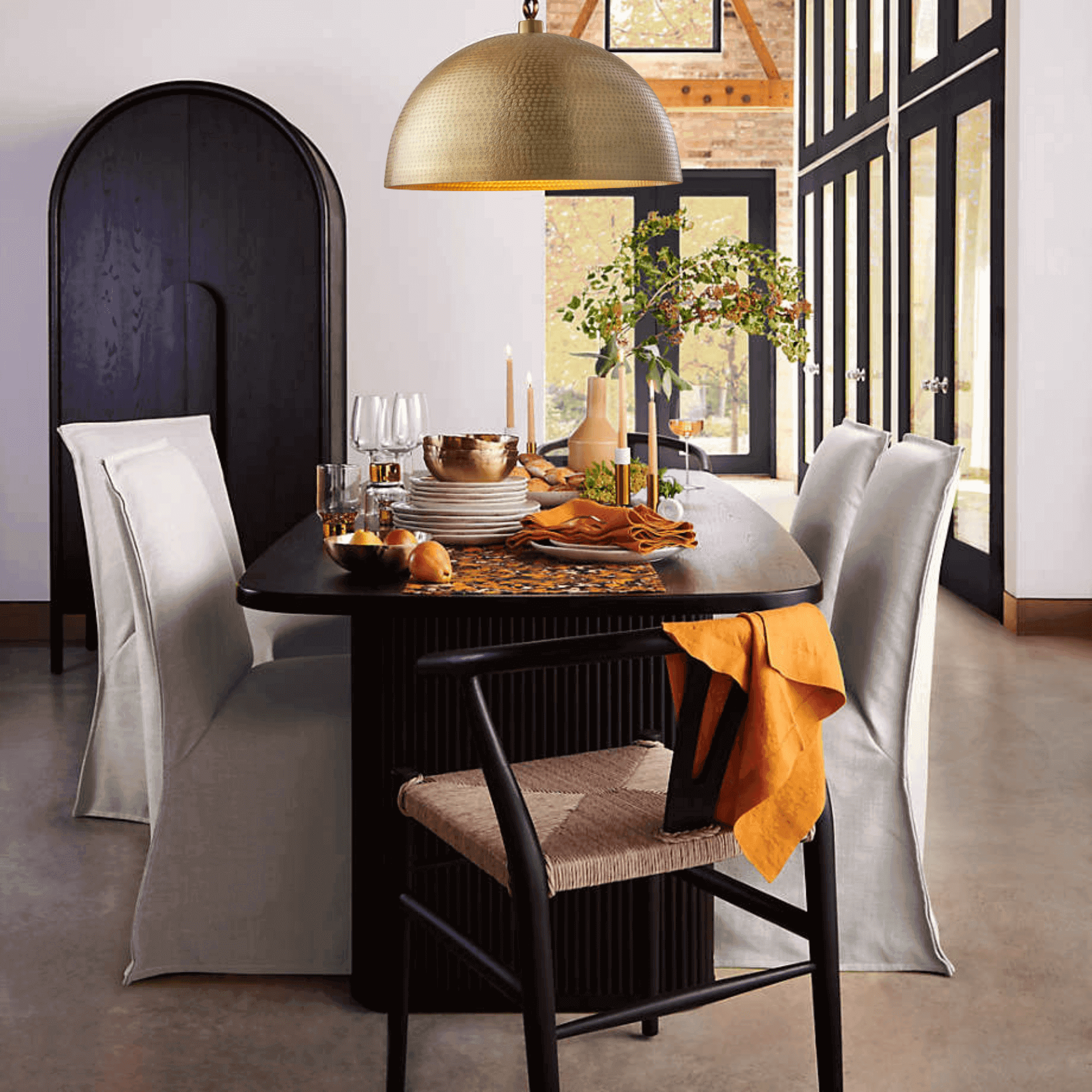 Handmade brass hammered dome pendant lamp