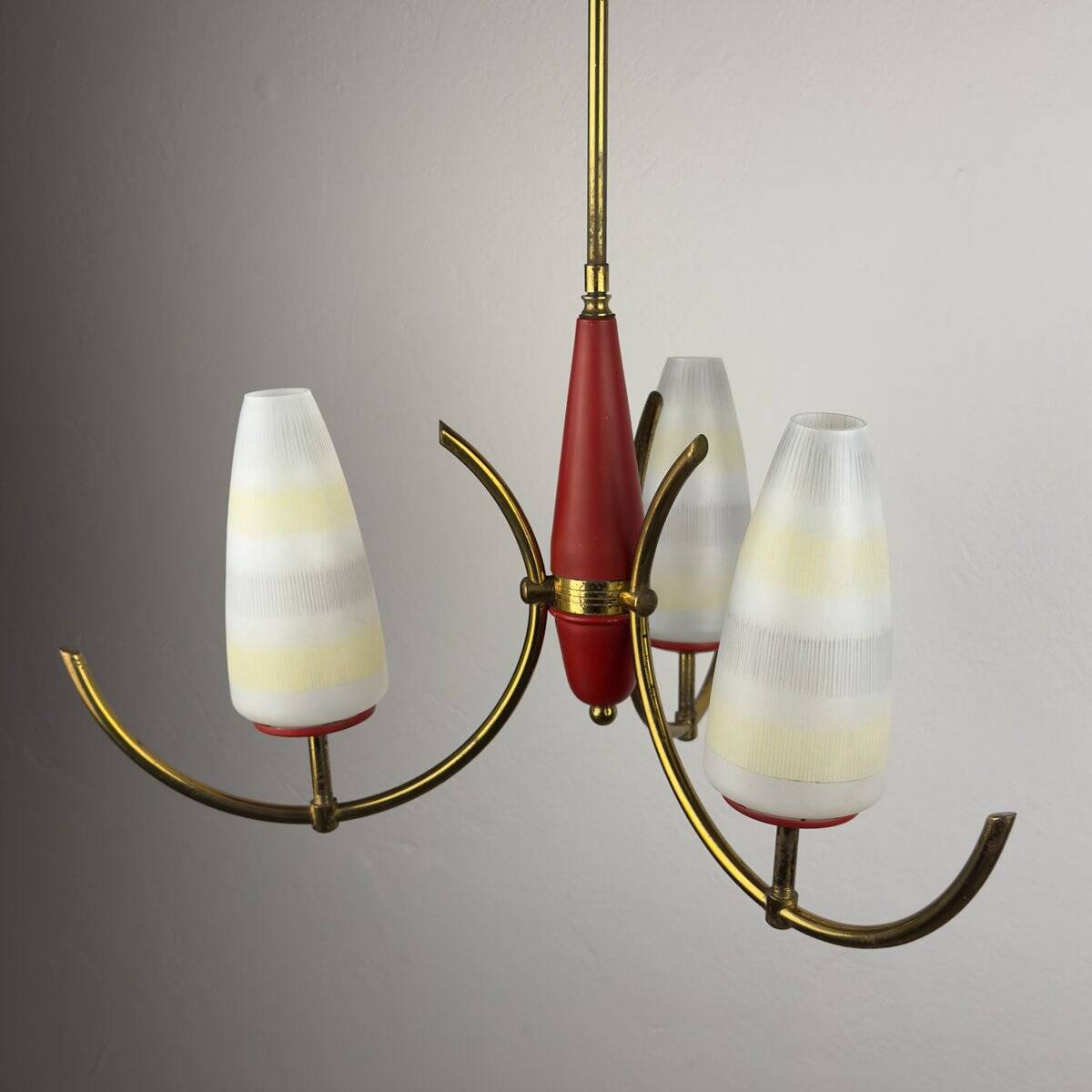 Mid-century chandelier by Stilnovo, Italy, 1940s-1950s.
