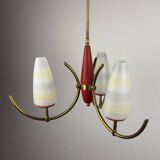 Mid-century chandelier by Stilnovo, Italy, 1940s-1950s.