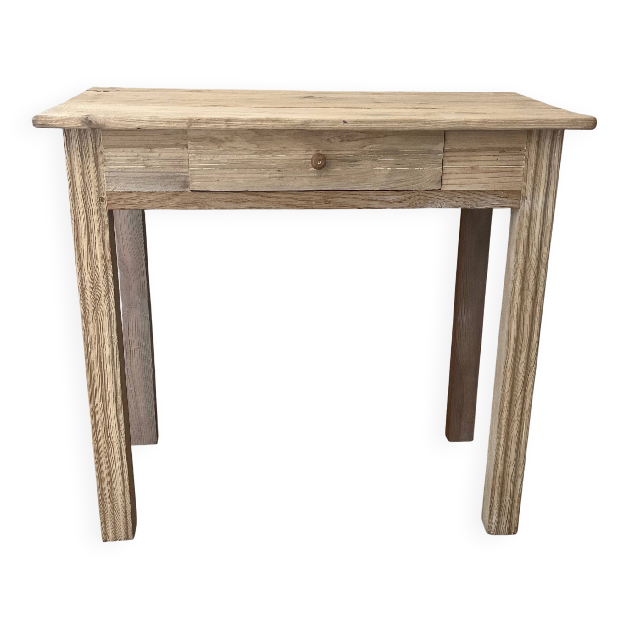 Raw wood desk