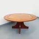 Vintage English round teak coffee table from the 1960s