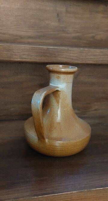 Carafe or candlestick Montgolfier stoneware 1970 vintage