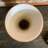 Ancient vase monaco glass polychrome black + gold vintage