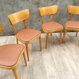 6 thonet chairs in blond wood