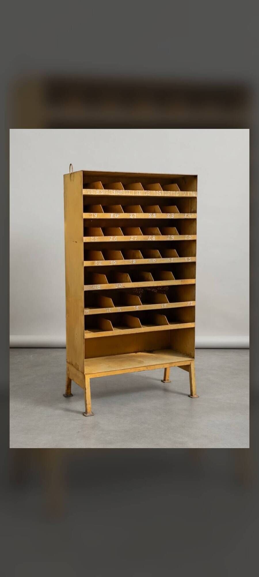 Industrial shelving unit with compartments