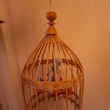 Vintage rattan pendant light from the 1950s and 60s