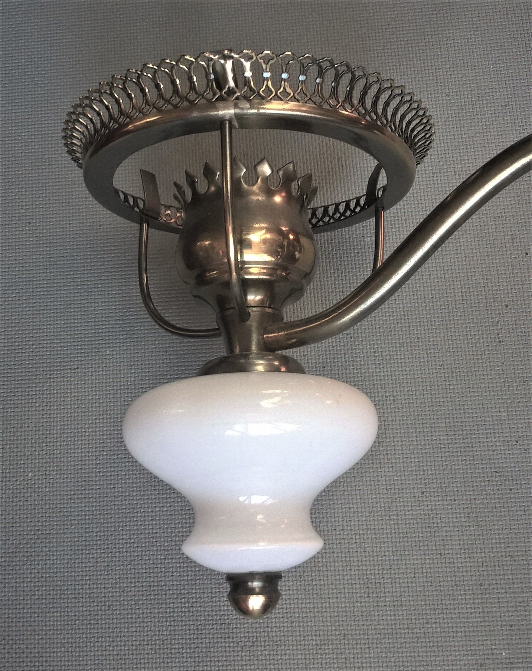 Gloss metallic patinated and gold and double opalines three fires Scandinavian style of the 30s