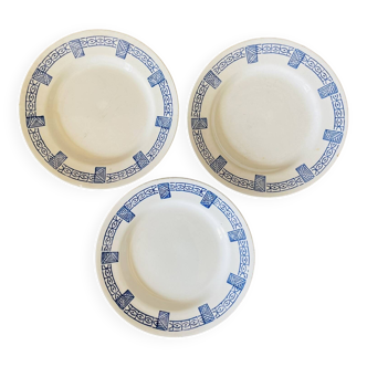 3 petites assiettes de Gien Lorris