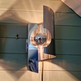 Paire d'appliques murales Space Age en métal chromé, 1970