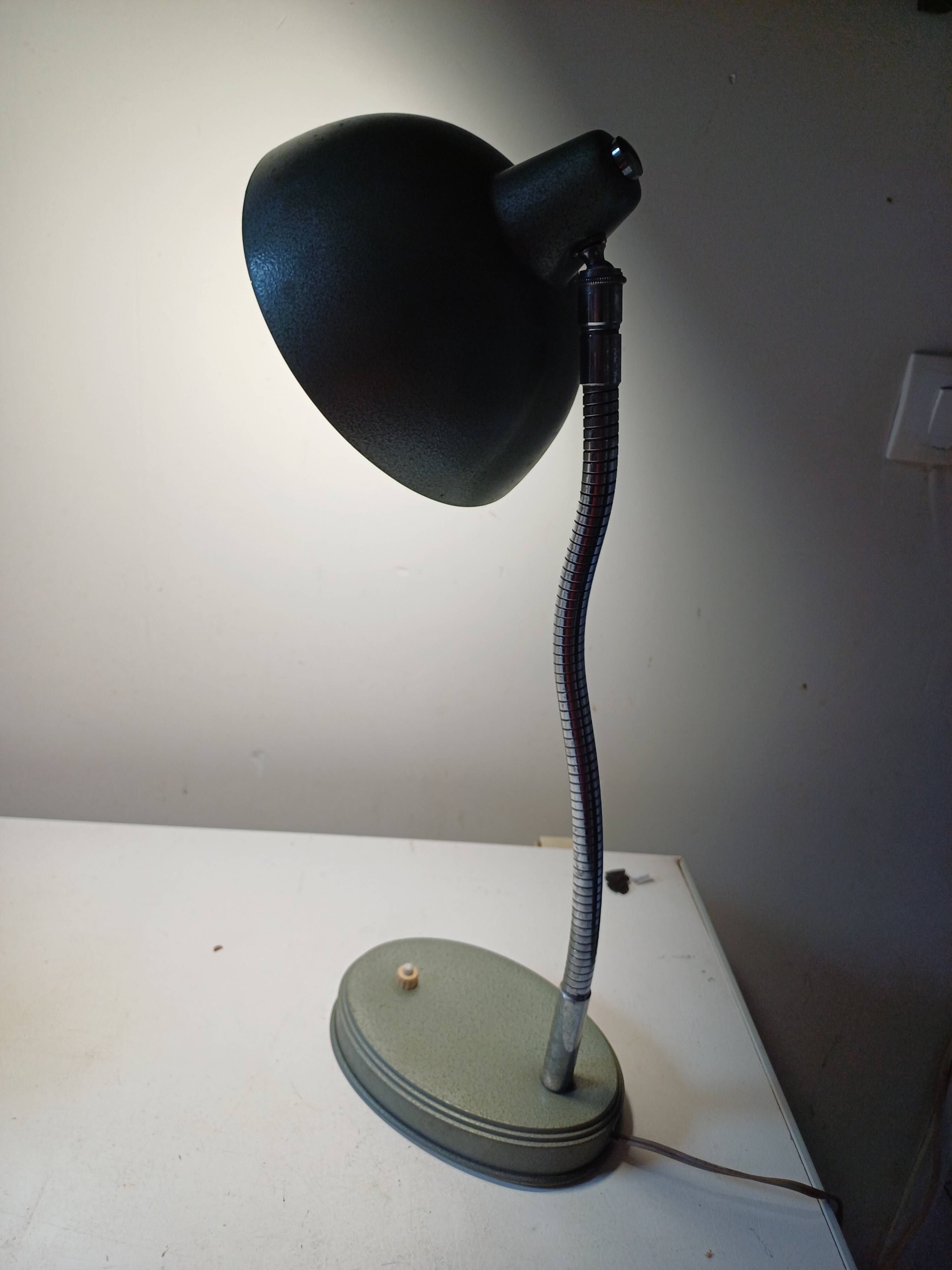 60s Green Metallic Lamp