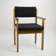 Office armchair, Bridge, in brutalist oak, vintage