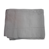 Drap ancien brodé en lin