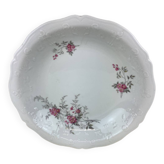 Hollow round dish, old Limoges porcelain