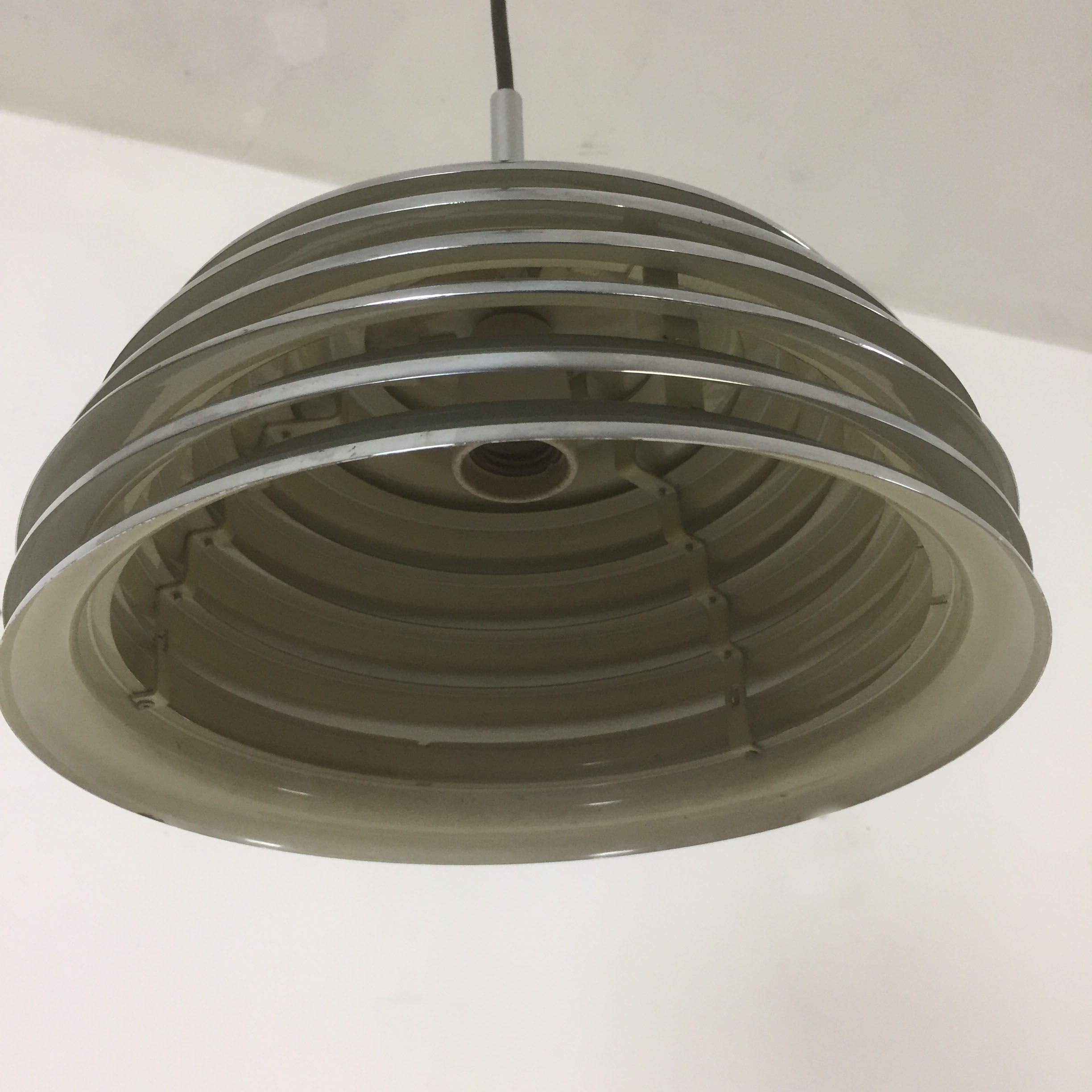 Chrome hanging lamp of Kazuo Motozawa for Staff lights germany