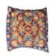 Hand-embroidered cushion cover from Kashmir, Mughal floral pattern 40 x 40 cm