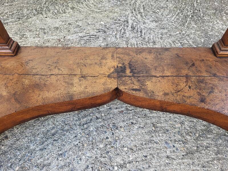Empire restauration console with marble top in walnut from the 19th century