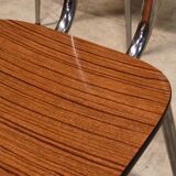 Set of 9 chairs in multicolored formica