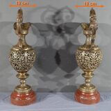 Paire d’aiguières en bronze, art nouveau – 1910