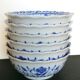 6 blue and white ceramic cups
