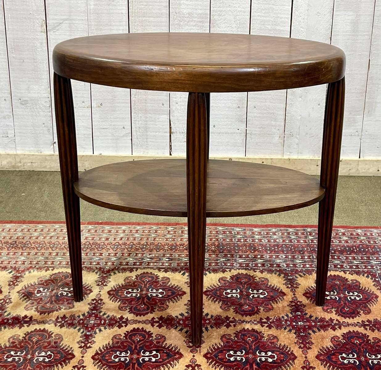 1930s Art Deco beech pedestal table