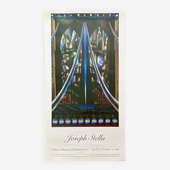 Joseph Stella (1877-1946) - Brooklyn Bridge - Whitney Muséum, affiche d’exposition originale 2007.